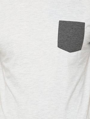 grey color block t-shirt - 16804205 - Standard Image - 4