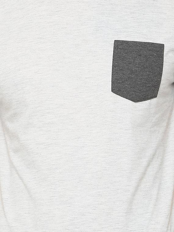 grey color block t-shirt - 16804205 - Zoom Image - 4