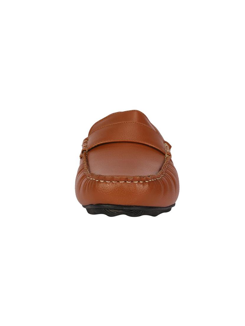 tan leather slipon loafers - 16804232 - Zoom Image - 4