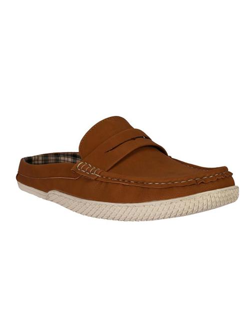 brown leather slipon loafers - 16804235 - Standard Image - 1
