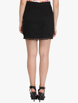 contrast laced bodycon skirt - 16804580 - Standard Image - 3