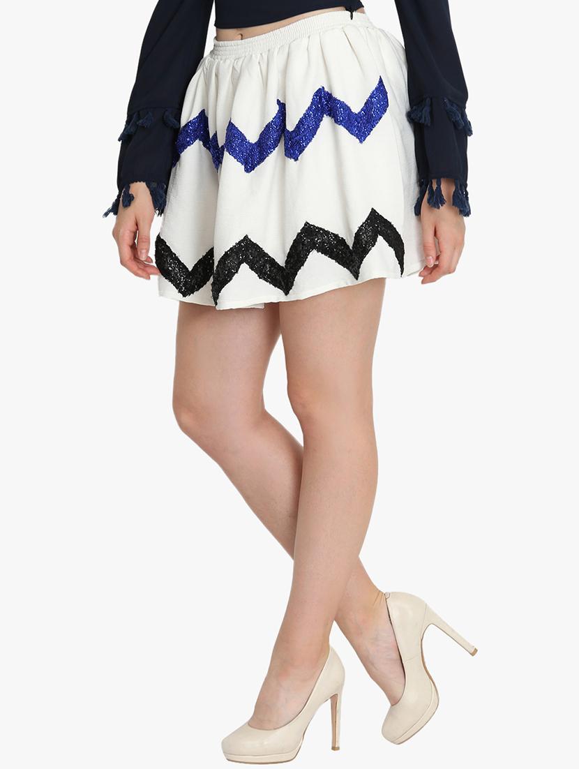 sequined embellished a-line skirt - 16804596 - Zoom Image - 2