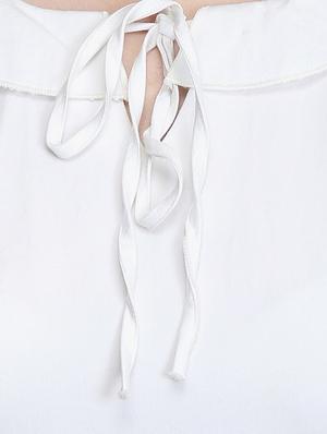 tie up neck low cut back a-line dress - 16804614 - Standard Image - 5