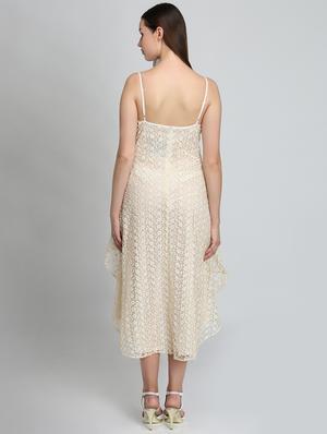 cami neck laced asymmetric dress - 16804628 - Standard Image - 3