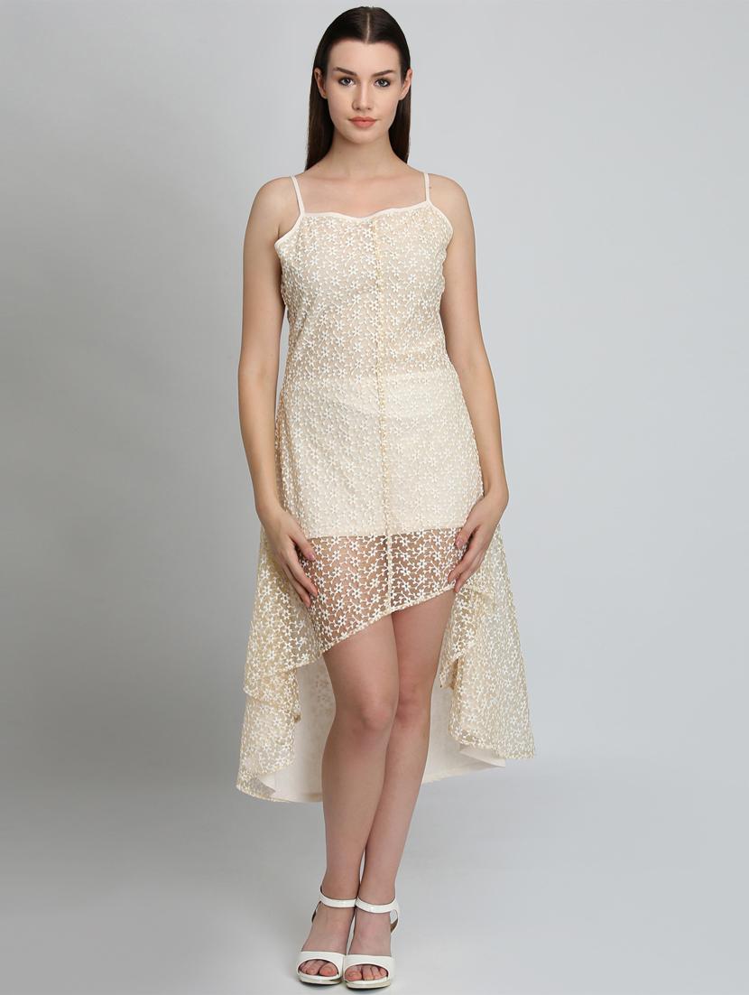 cami neck laced asymmetric dress - 16804628 - Zoom Image - 1