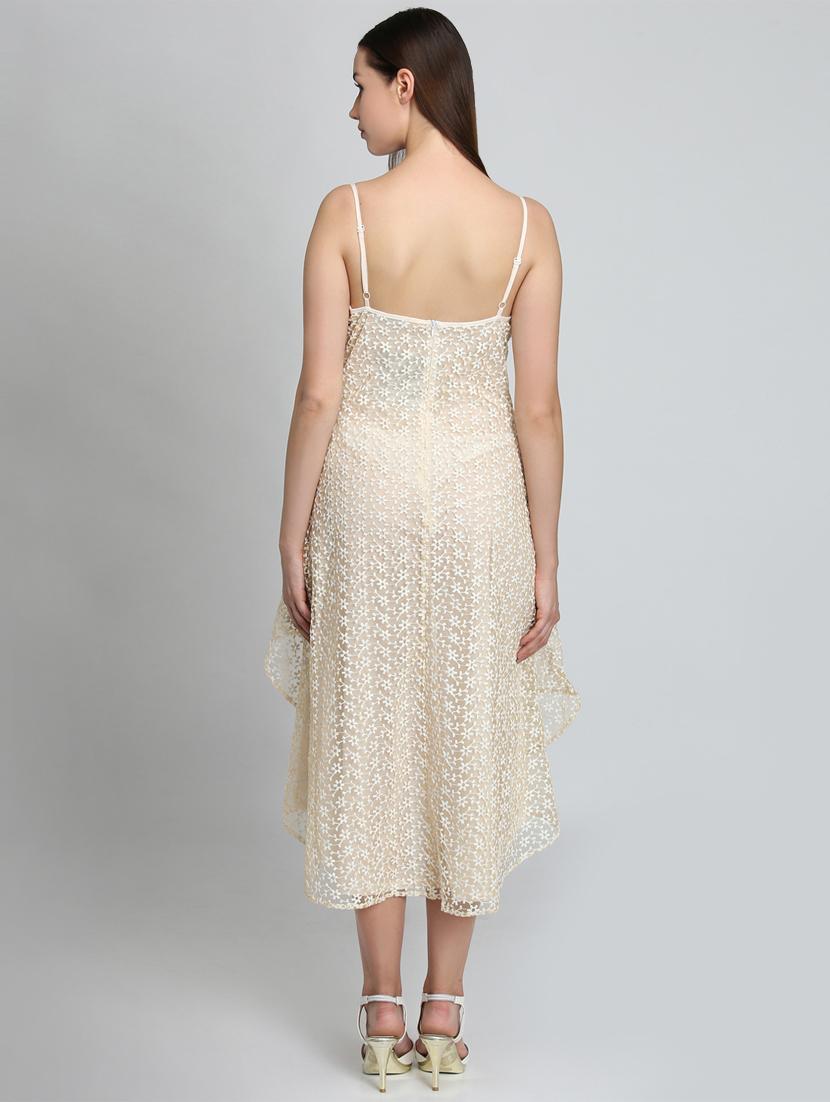 cami neck laced asymmetric dress - 16804628 - Zoom Image - 3