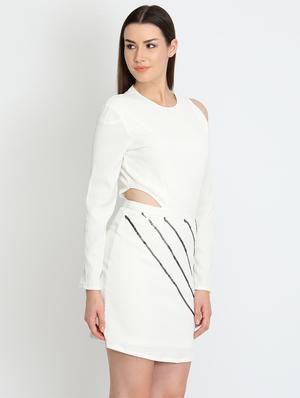 long sleeved sequined bodycon dress - 16804727 - Standard Image - 2