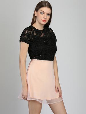 sequined laced a-line dress - 16804753 - Standard Image - 2
