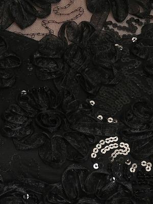 sequined laced a-line dress - 16804753 - Standard Image - 5