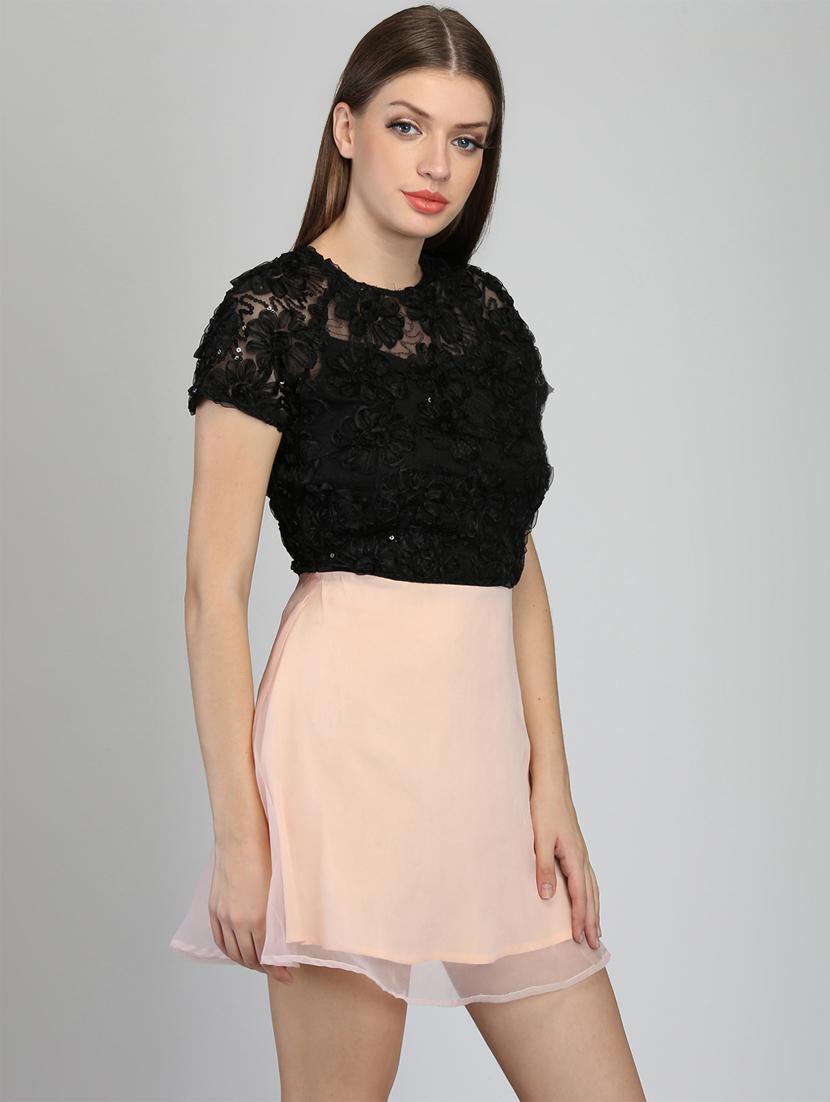 sequined laced a-line dress - 16804753 - Zoom Image - 2