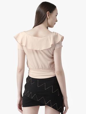 ruffle detail crop top - 16804886 - Standard Image - 3