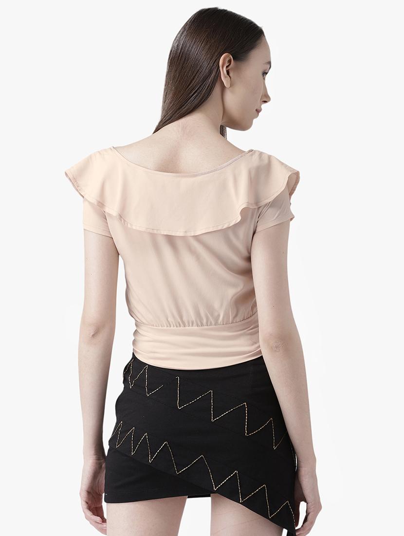 ruffle detail crop top - 16804886 - Zoom Image - 3