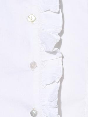 frill detail lace insert shirt - 16804914 - Standard Image - 4