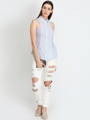 shirt collar striped shirt - 16804921 - Standard Image - 4
