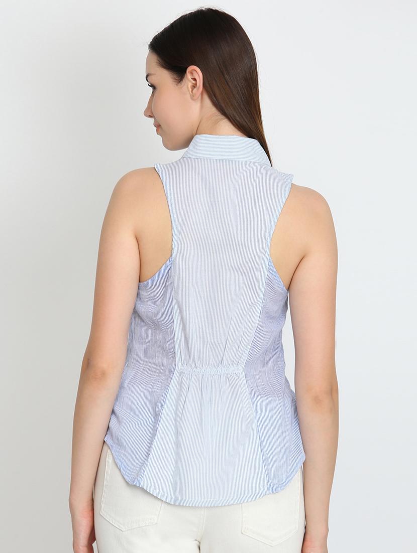 shirt collar striped shirt - 16804921 - Zoom Image - 3