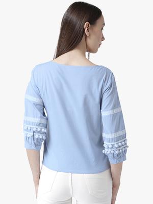 lace detail solid shirt - 16804969 - Standard Image - 3