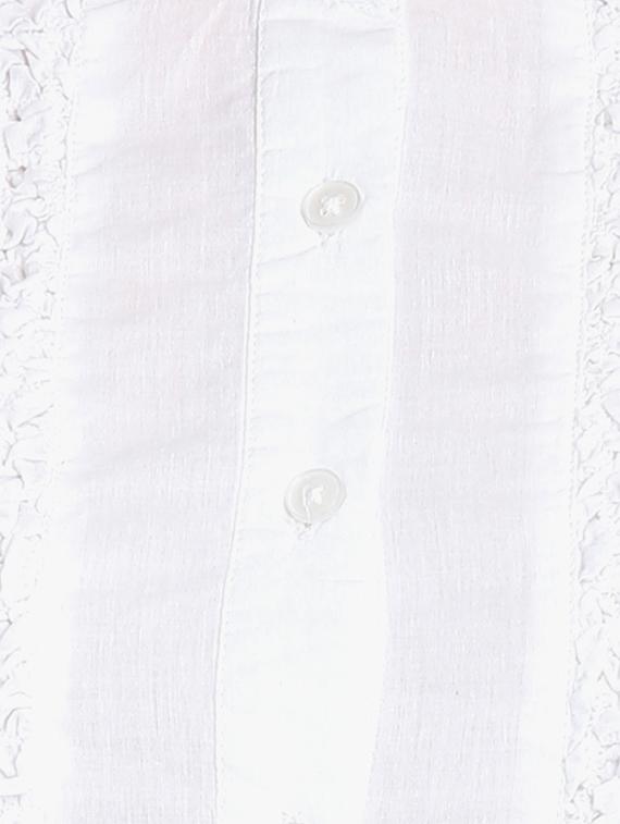 mandarin neck lace panel shirt - 16804977 - Zoom Image - 5