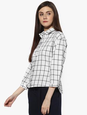 criss cross back grid pattern shirt - 16805014 - Standard Image - 2