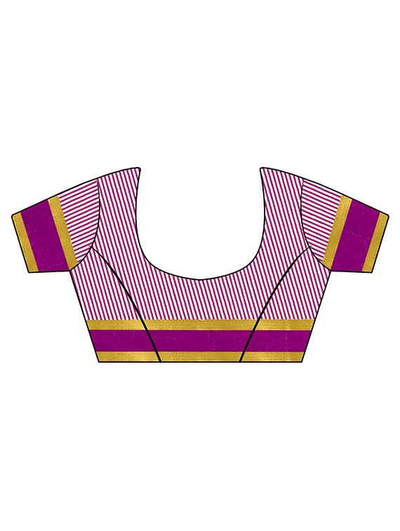 solid embroidered saree with blouse - 16805462 - Zoom Image - 3