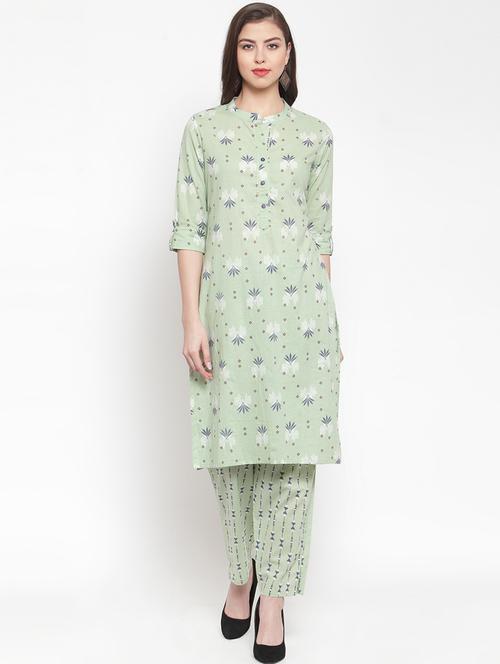 printed kurta palazzo set - 16805712 - Very Small Image - 1