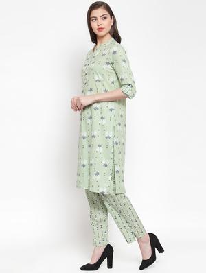 printed kurta palazzo set - 16805712 - Standard Image - 2