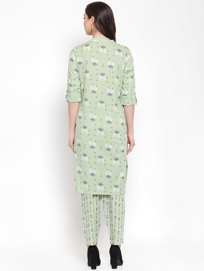 printed kurta palazzo set - 16805712 - Zoom Image - 3