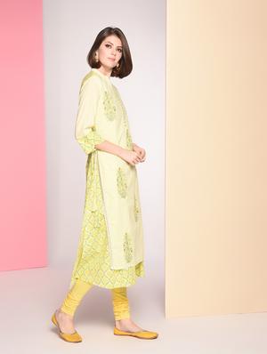 block print layered kurta - 16806092 - Standard Image - 3