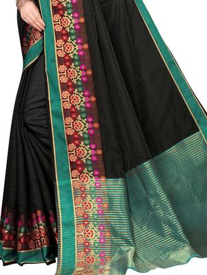 solid maheshwari saree with blouse - 16806107 - Standard Image - 3