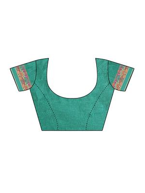 solid maheshwari saree with blouse - 16806107 - Standard Image - 4