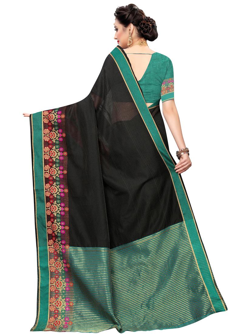 solid maheshwari saree with blouse - 16806107 - Zoom Image - 2