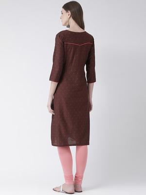 printed a-line kurta - 16806218 - Standard Image - 3