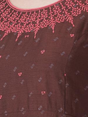 printed a-line kurta - 16806218 - Standard Image - 4