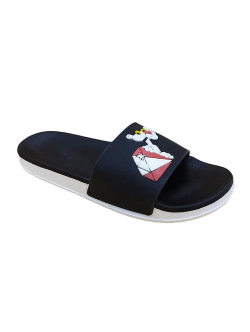 black slides flip flops - 16806341 - Standard Image - 1