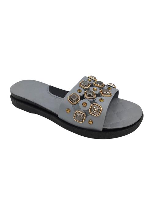 grey slip on sandals - 16806349 - Standard Image - 1