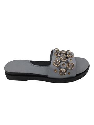 grey slip on sandals - 16806349 - Standard Image - 2