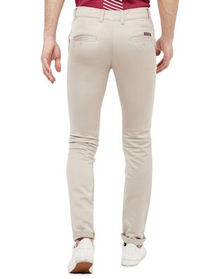 beige solid chinos - 16806357 - Standard Image - 3