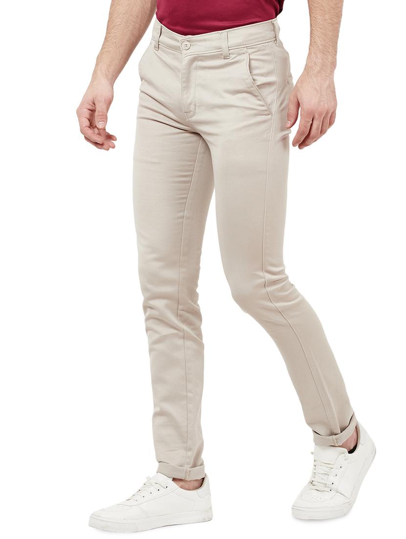 beige solid chinos - 16806357 - Zoom Image - 2