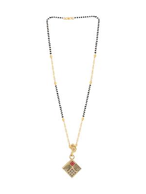 black gold tone beads mangalsutra - 16806420 - Standard Image - 4