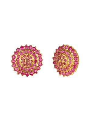 pink metal studs earring - 16807289 - Standard Image - 2