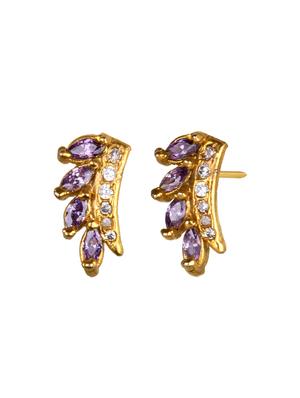 purple metal studs earring - 16807297 - Standard Image - 2
