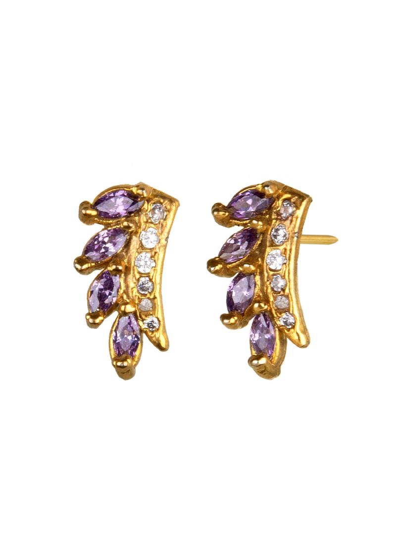 purple metal studs earring - 16807297 - Zoom Image - 2
