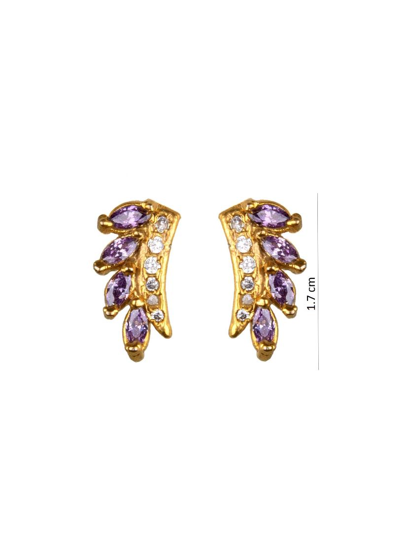 purple metal studs earring - 16807297 - Zoom Image - 3