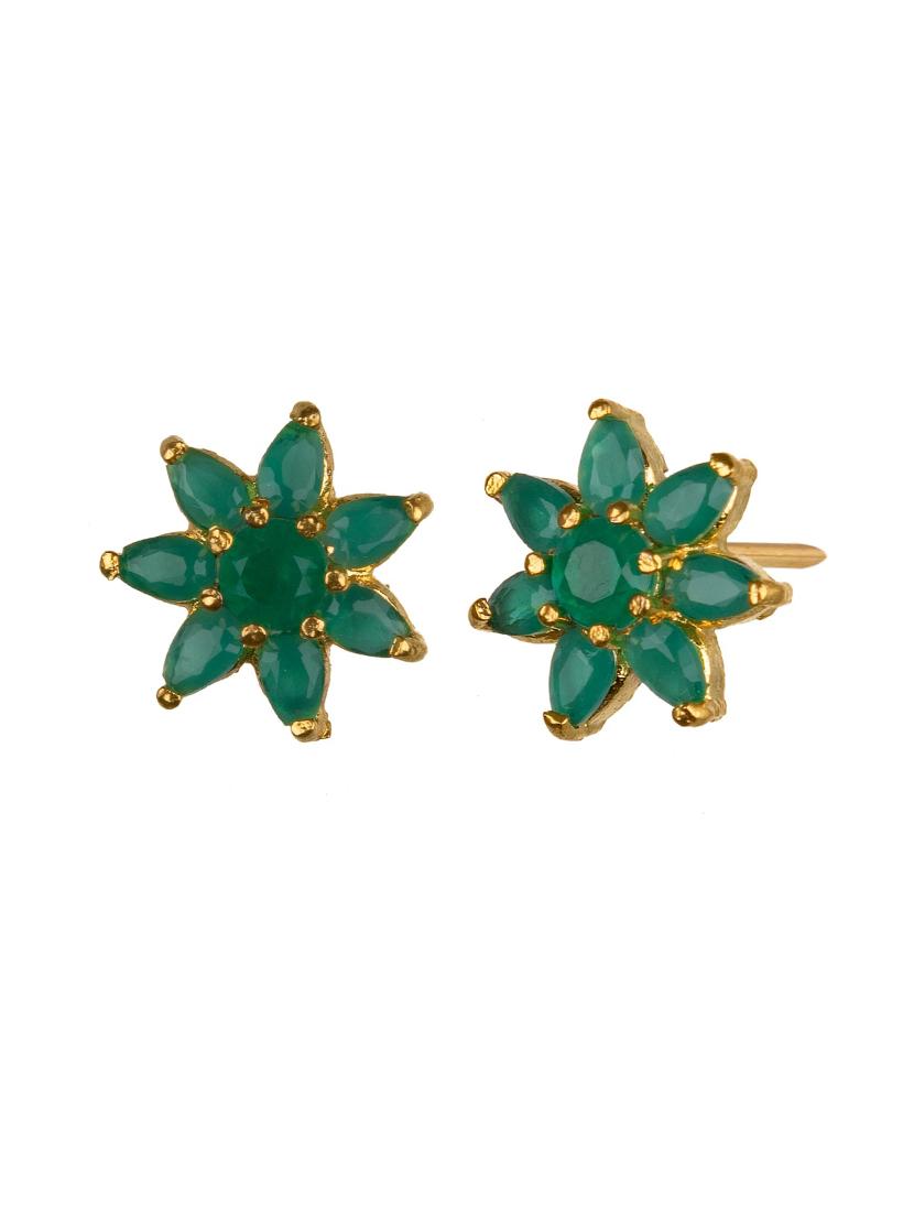 green metal studs earring - 16807303 - Zoom Image - 2