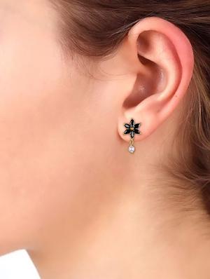 black metal drop earring - 16807310 - Standard Image - 4