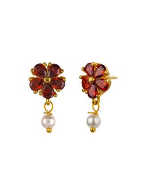 red metal drop earring - 16807319 - Standard Image - 2