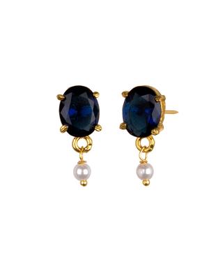 blue metal drop earring - 16807327 - Standard Image - 2