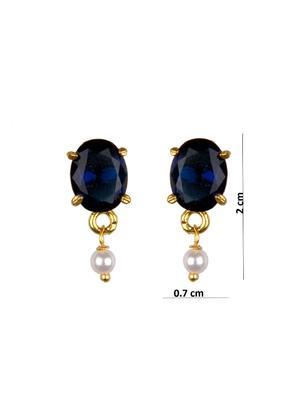 blue metal drop earring - 16807327 - Standard Image - 3
