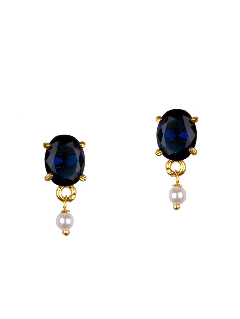blue metal drop earring - 16807327 - Zoom Image - 1