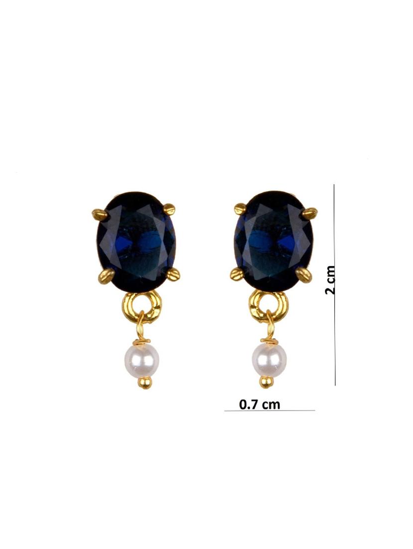 blue metal drop earring - 16807327 - Zoom Image - 3