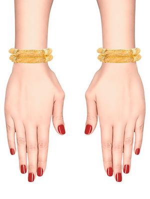 gold metal bangle - 16807446 - Standard Image - 3